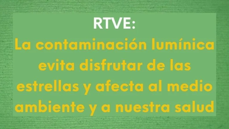 imagen sobre contaminación lumínica