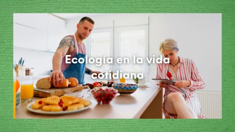 Ecología en la vida cotidiana: ¿Cómo se relaciona la ecología con la vida diaria? 27 Foto de una pareja en la cocina de casa en referencia a la Ecología en la vida cotidiana.