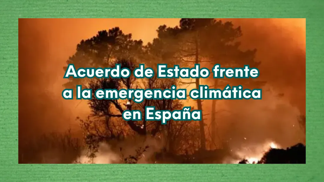 Incendio forestal en España utilizado para ilustrar la propuesta de las principales organizaciones ecologistas de impulsar un acuerdo de Estado frente a la emergencia climática.